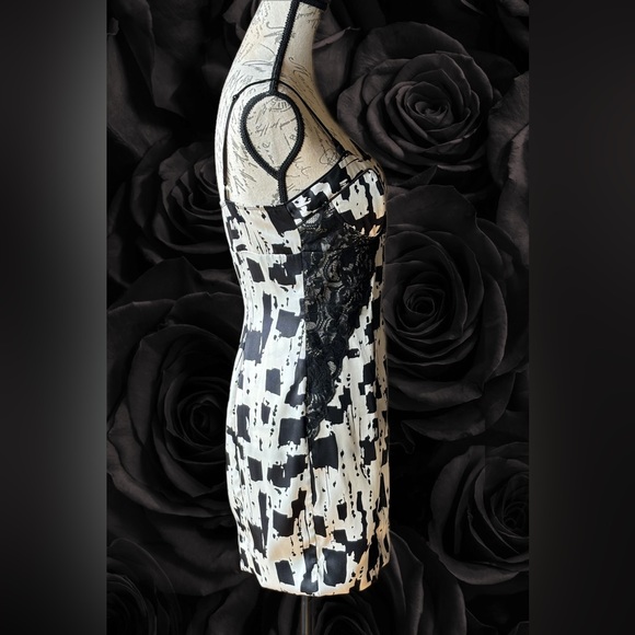 Forever 21 Bustier Strap Dress, Print and Lace Accents (M) - Picture 4 of 8